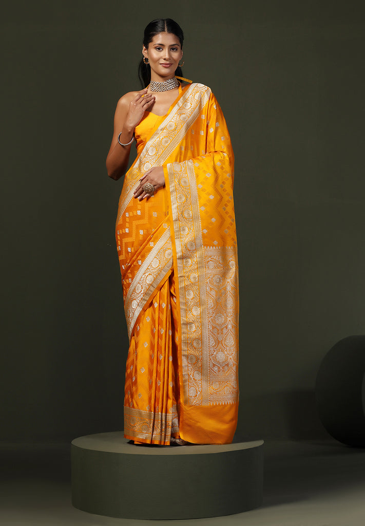 Satin Zar Border Saree