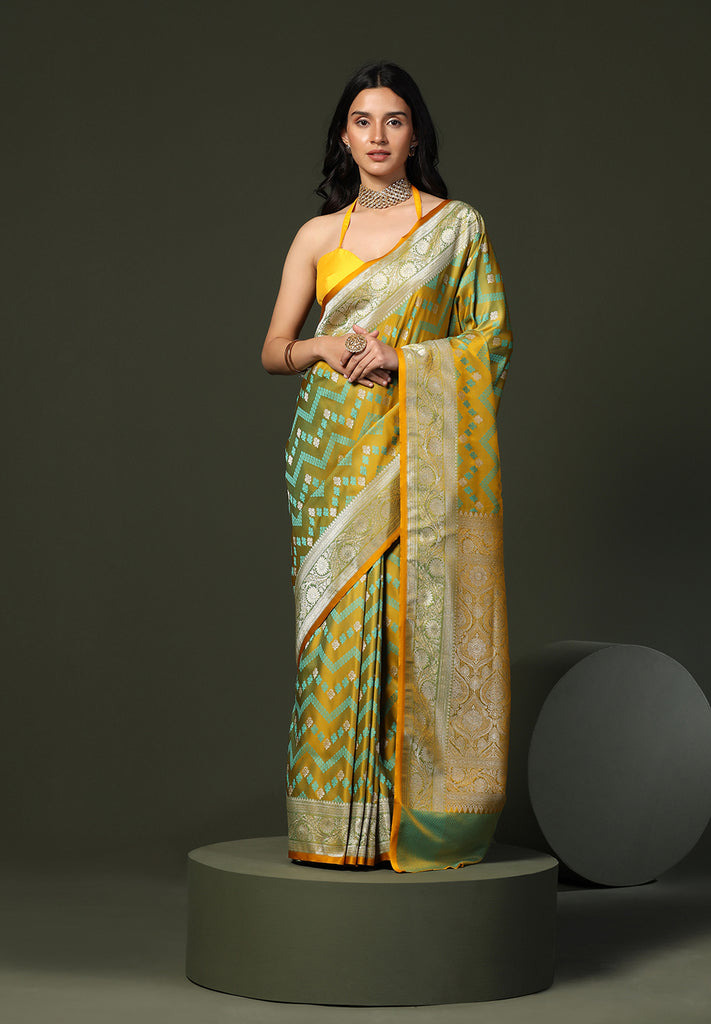 Satin Zar Border Saree