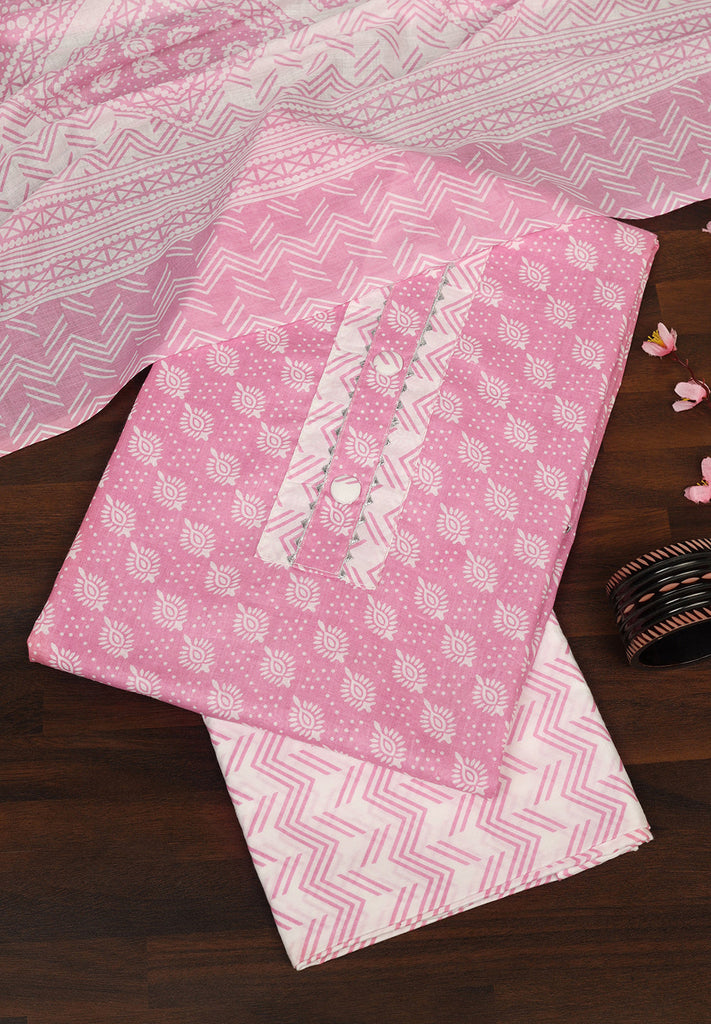 Cotton Unstitched Suit Set