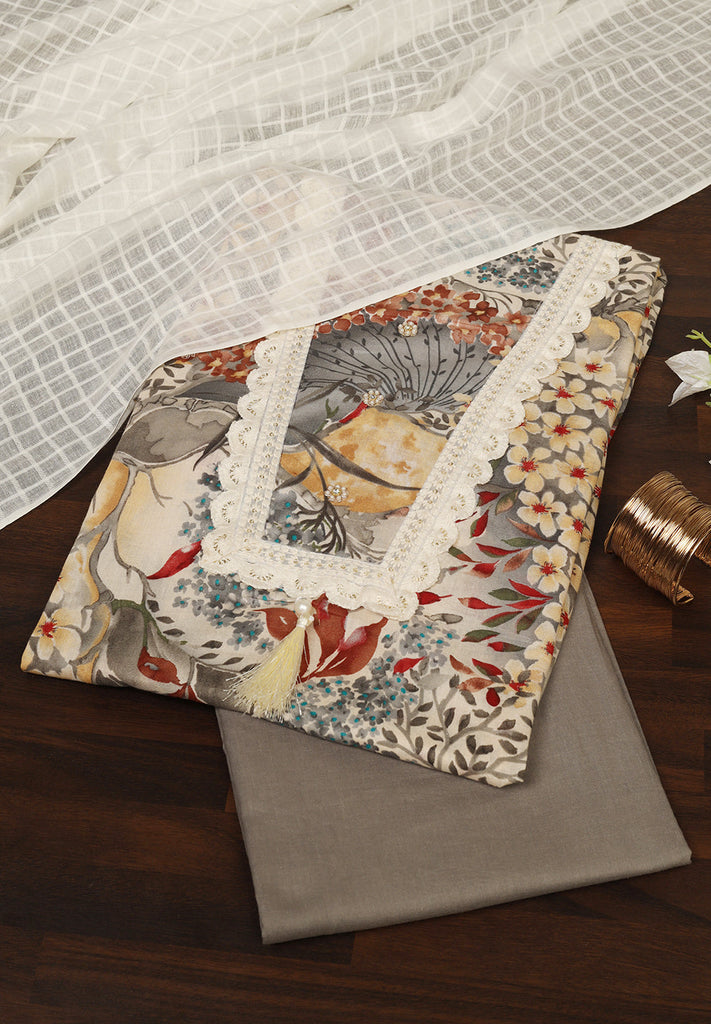 Cotton Unstitched Suit Set