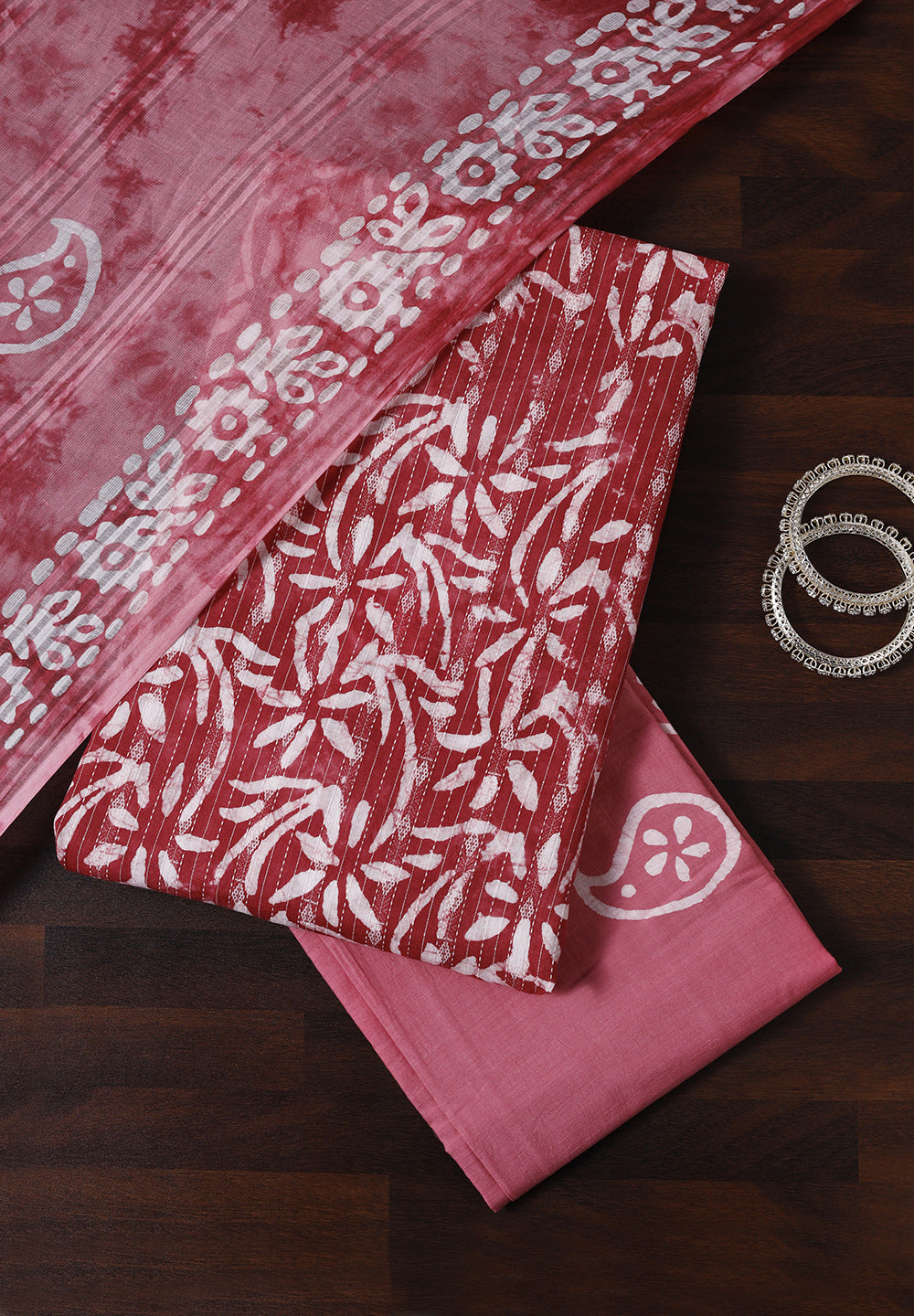 Batik Print Cotton Unstitched Suit