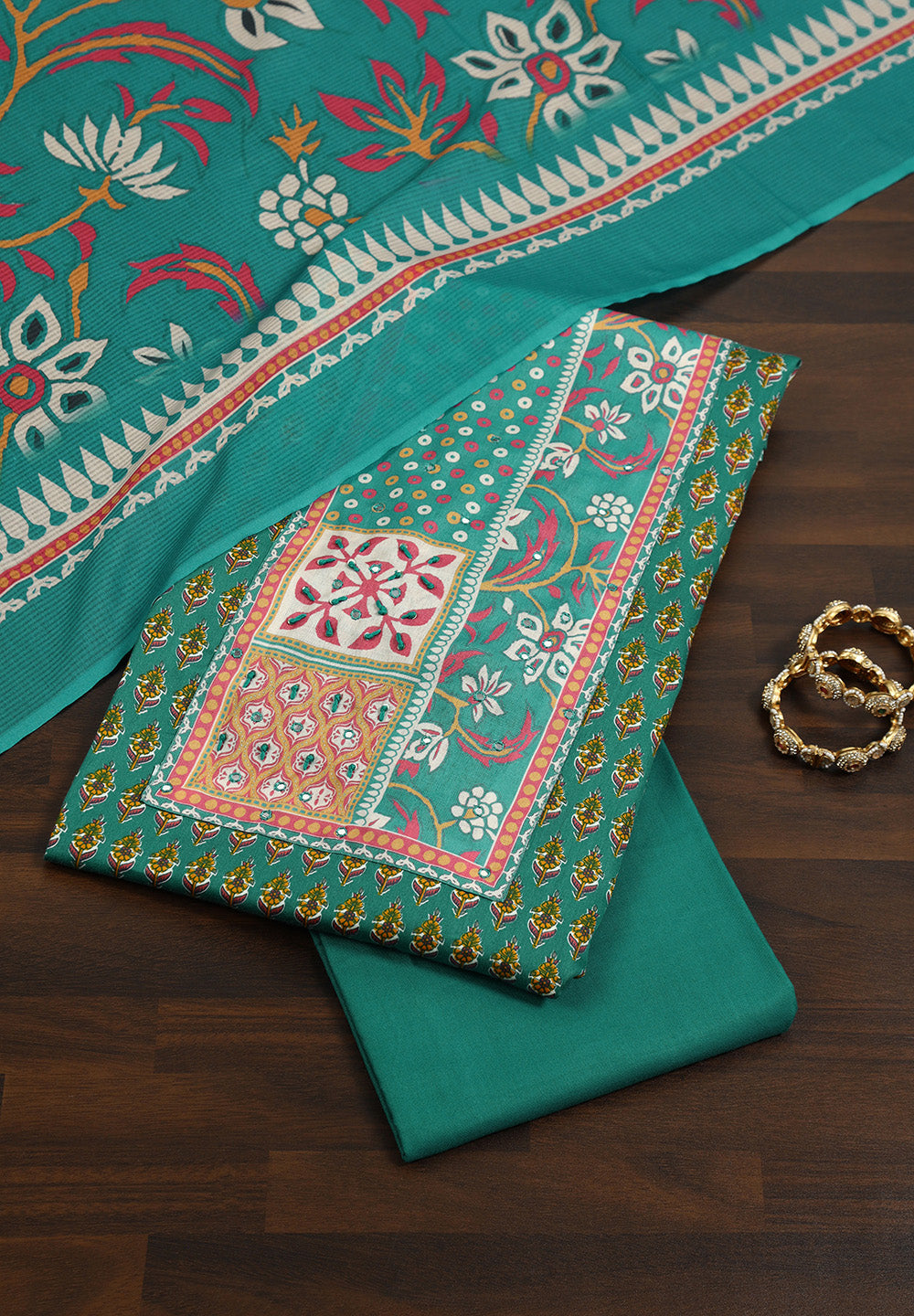 Printed Cotton Fabric unstitched Suit