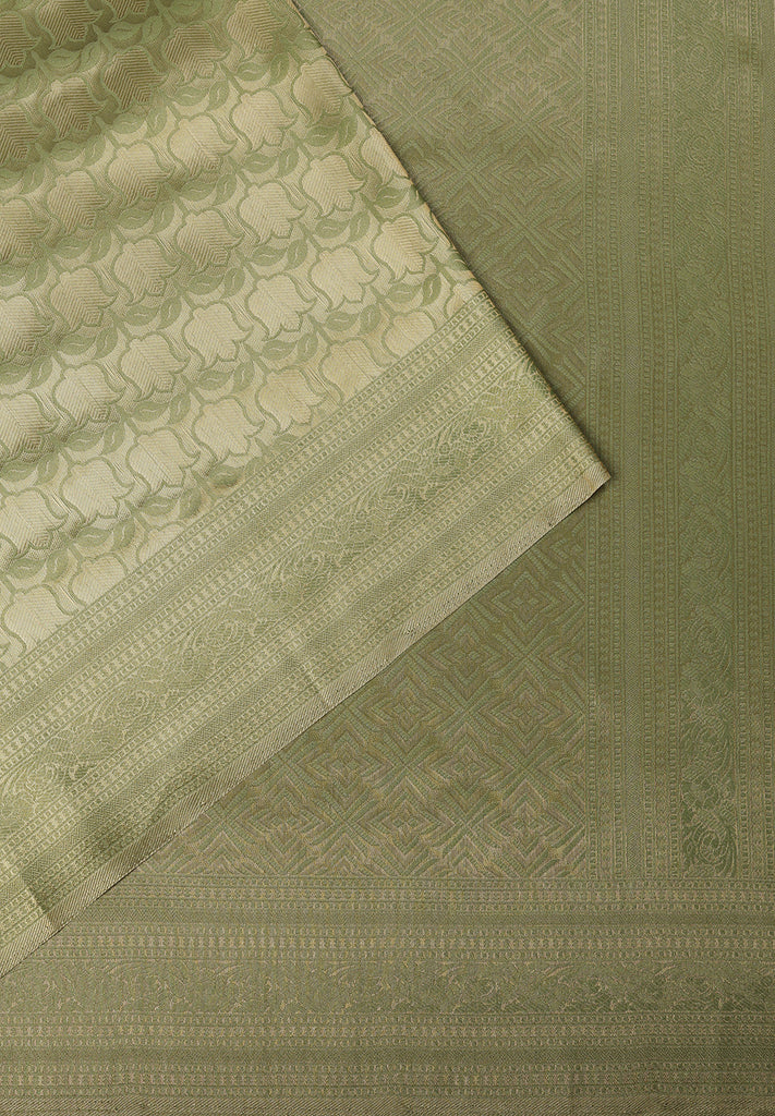 Designer Green Banarsi Silk Saree for Women