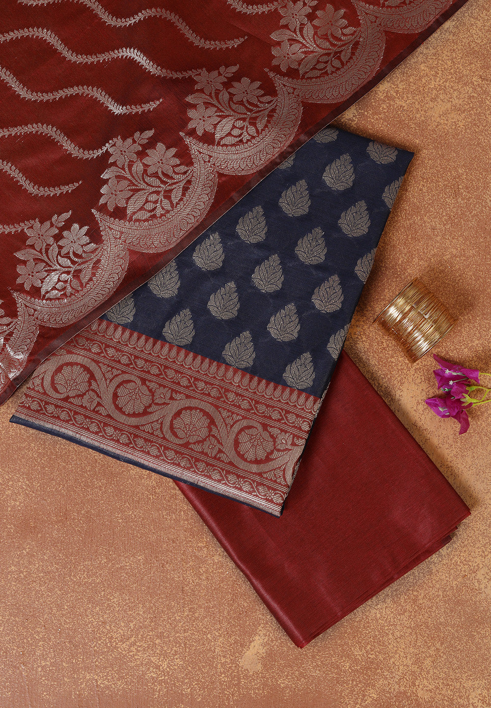 Royal Charm Banarsi Art Silk Suit Set