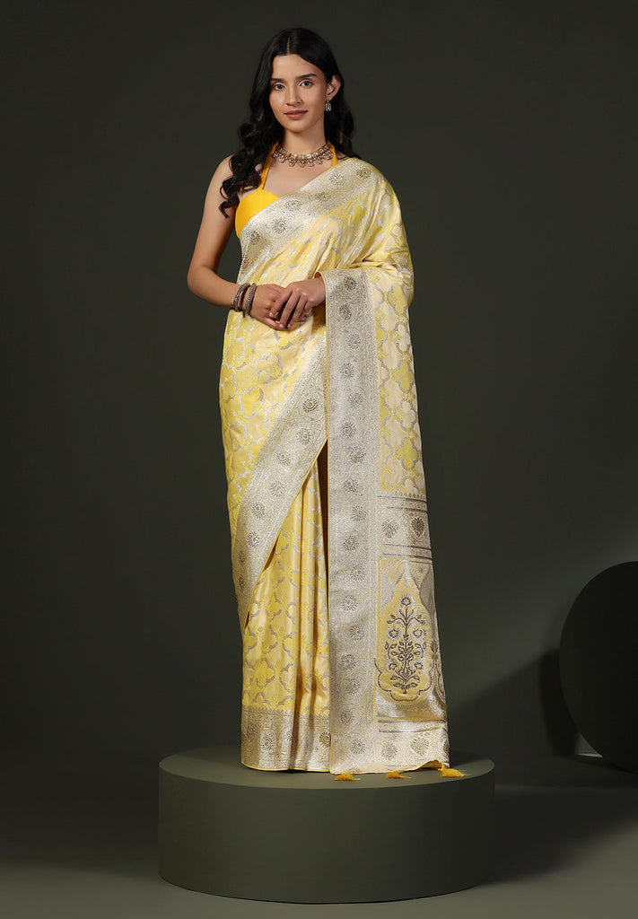 Satin Zari Border Saree