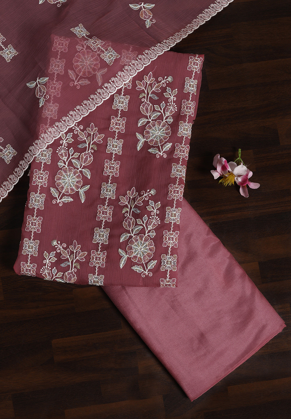 Chiffon Fabric Unstitched Suit