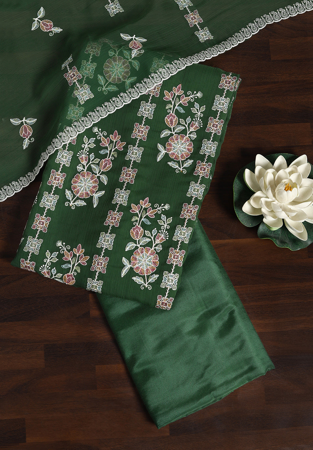 Chiffon Fabric Unstitched Suit
