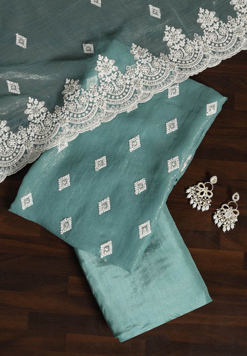 Chiffon Fabric Unstitched Suit