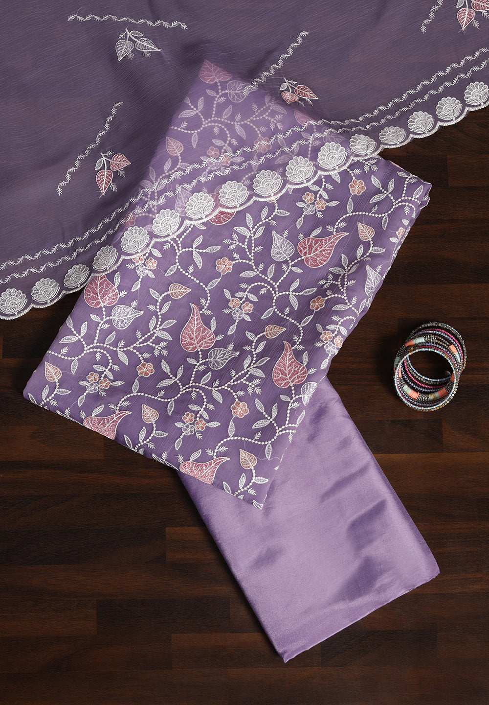 Chiffon Fabric Unstitched Suit