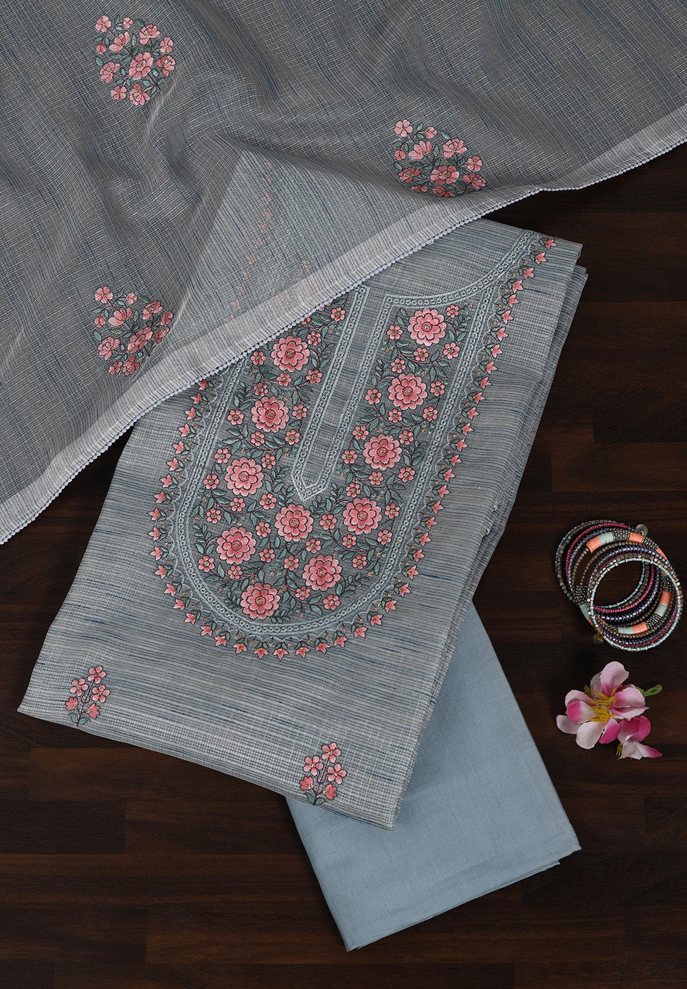 Kota Doria Fabric Suit Set