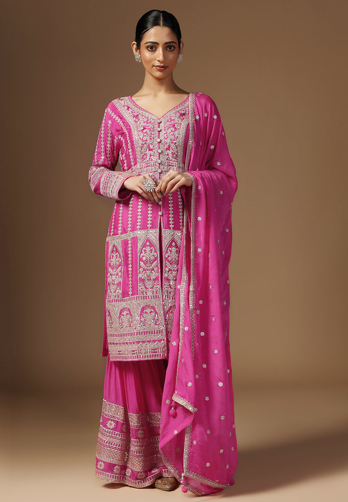 Elegance Crepe Sharara Suit