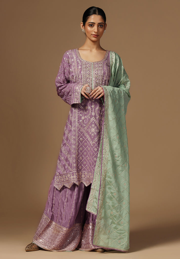 Elegance Crepe Sharara Suit