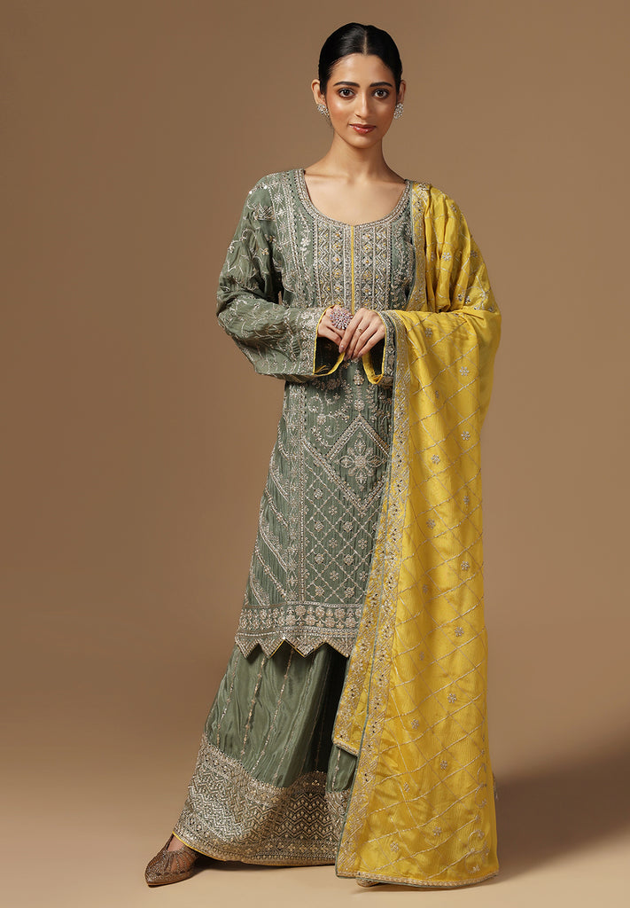 Elegance Crepe Sharara Suit