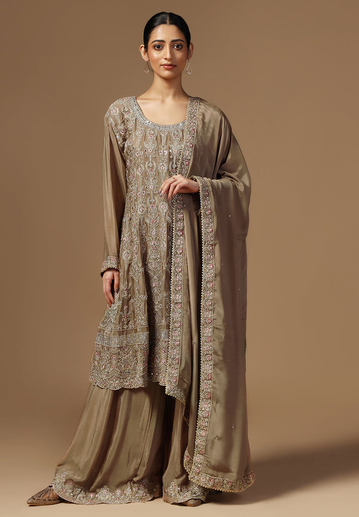 Elegance Crepe Sharara Suit