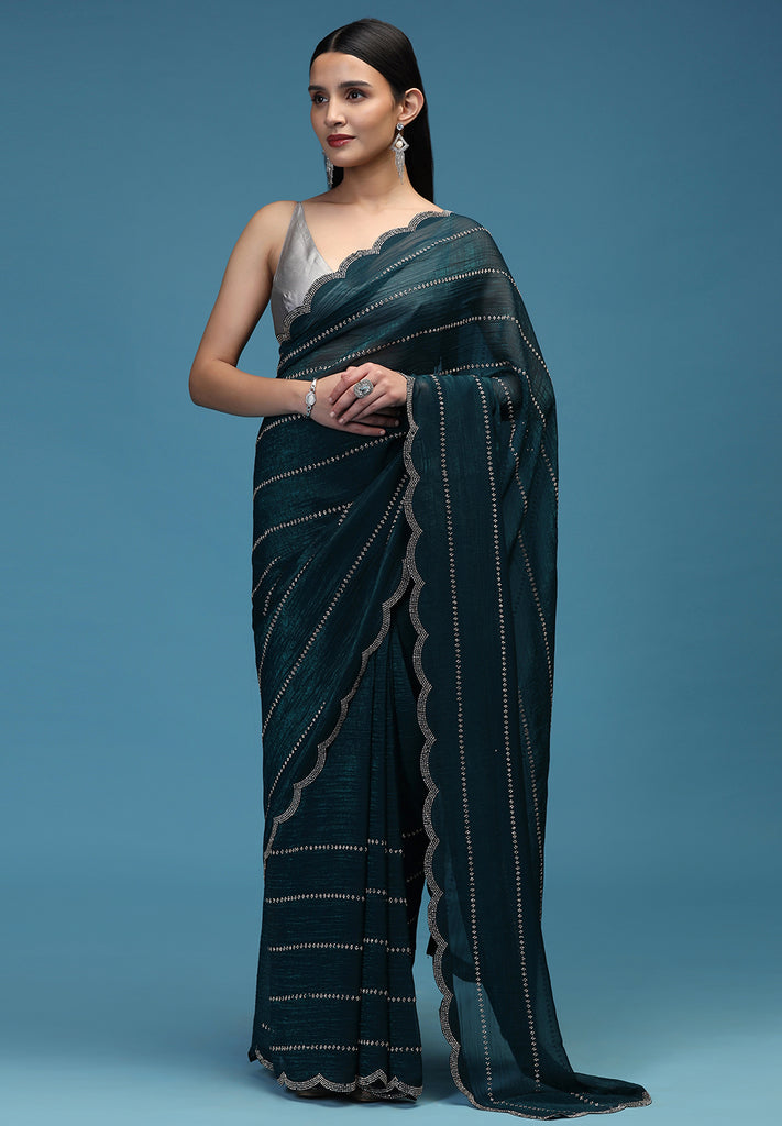 ZARKAN CUT WORK EMBROIDERY SAREE