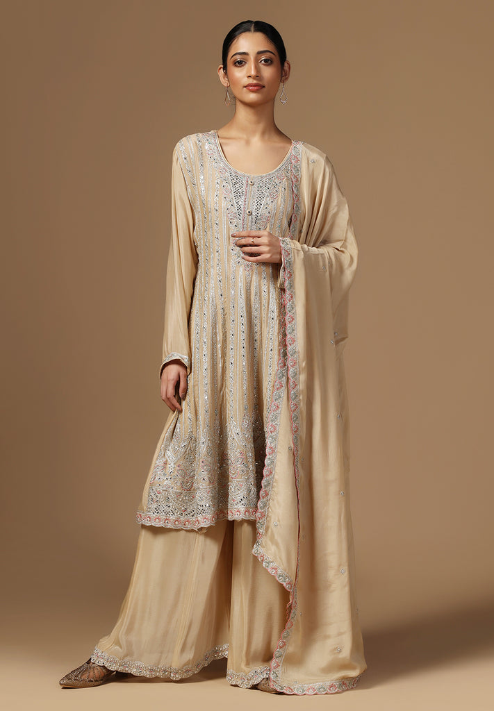 Elegance Crepe Sharara Suit