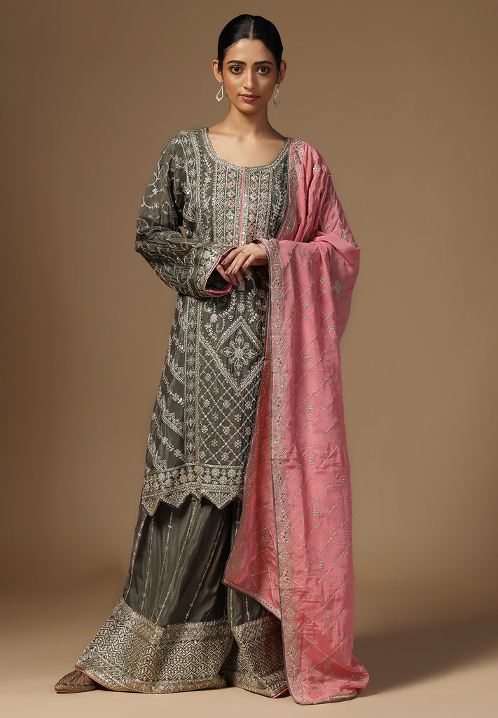 Elegance Crepe Sharara Suit