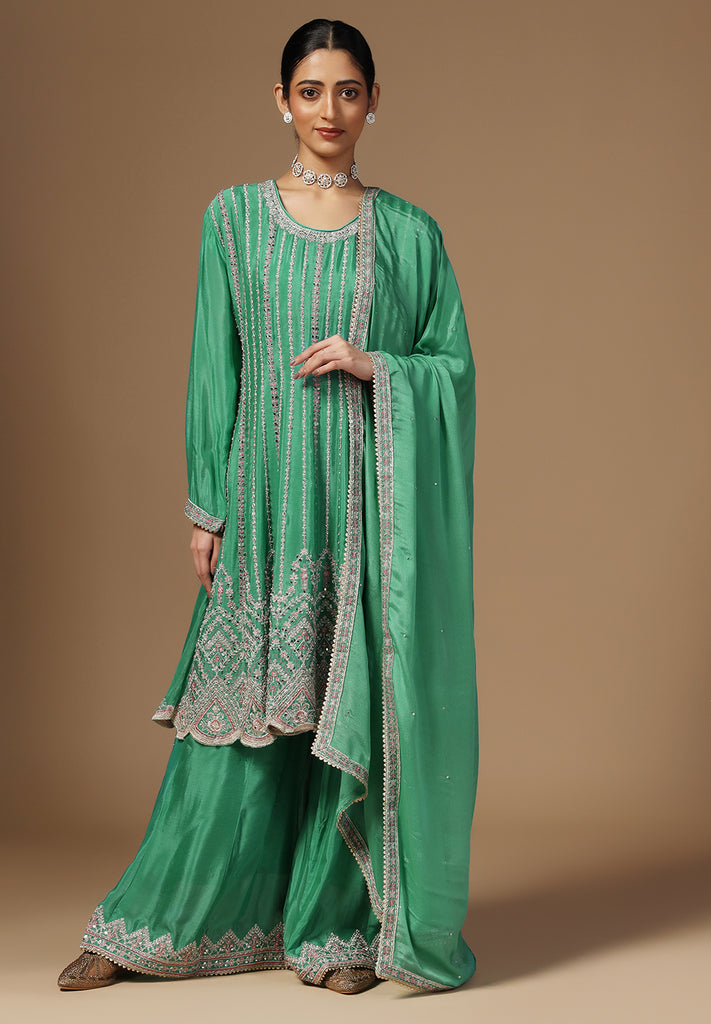 Elegance Crepe Sharara Suit