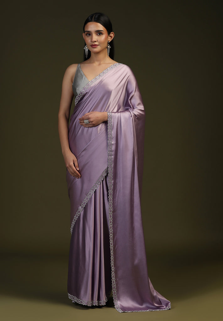 Satin Crepe Designer Saree