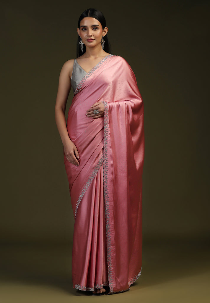 Satin Crepe Designer Saree