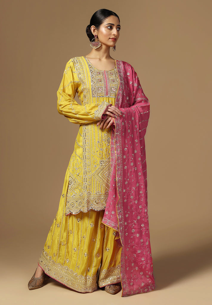 Elegance Crepe Sharara Suit