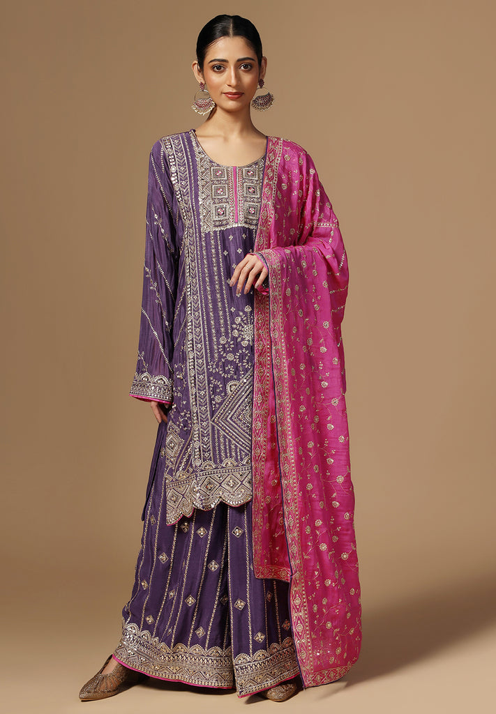 Elegance Crepe Sharara Suit