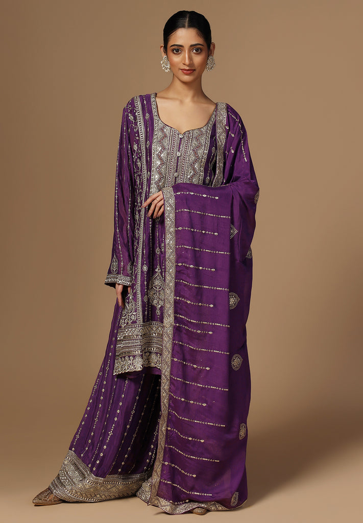 Elegance Crepe Sharara Suit