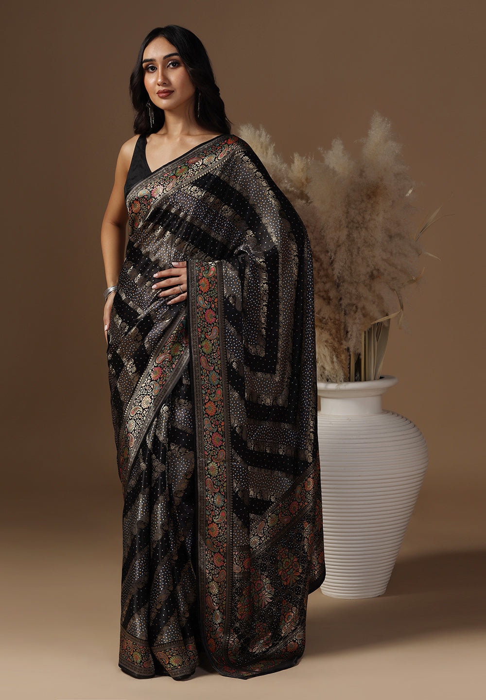 Shop Designer Satin Silk Saree for Women at Bombay Selection