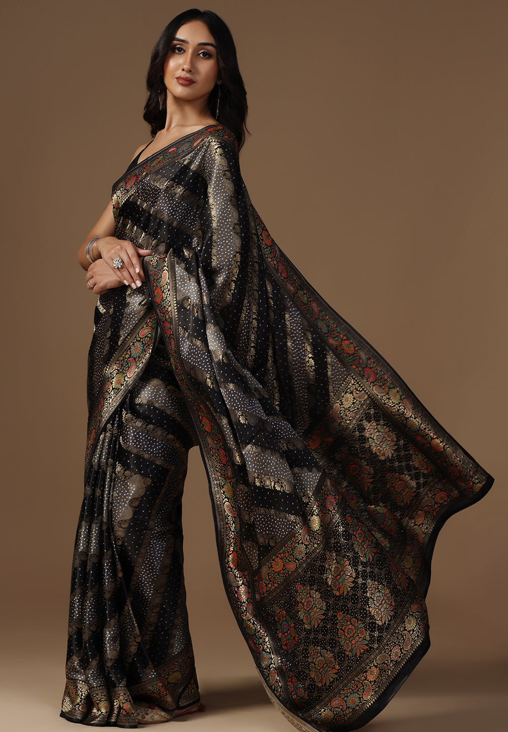 Shop Beautiful Satin Silk Saree for Women at Bombay Selection