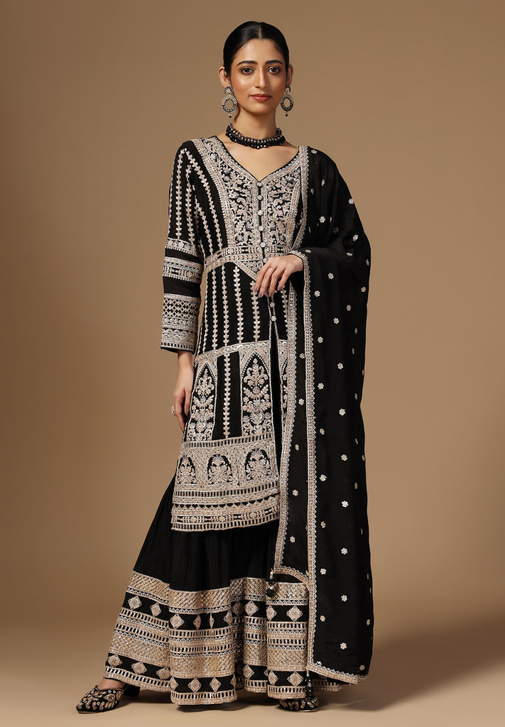 Elegance Crepe Sharara Suit