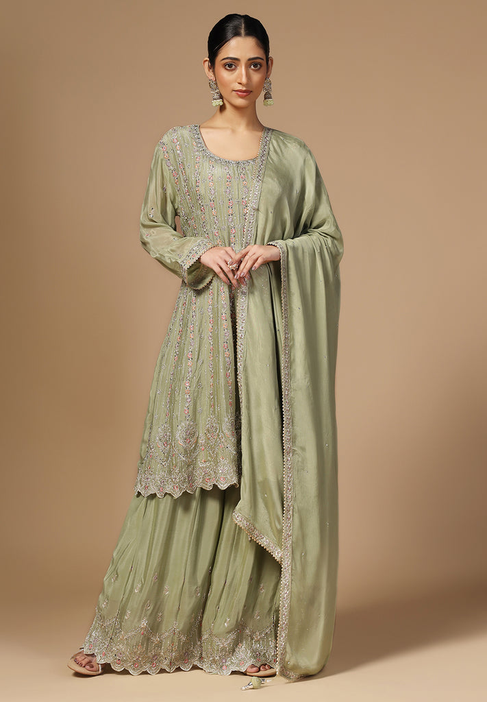 Elegance Crepe Sharara Suit