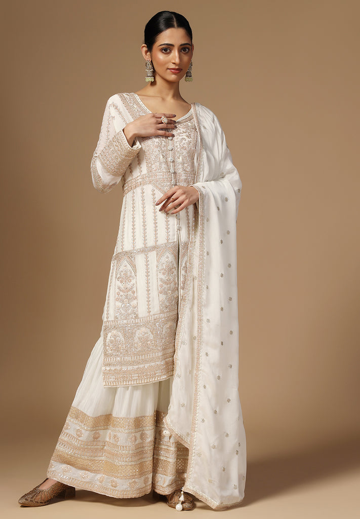 Elegance Crepe Sharara Suit