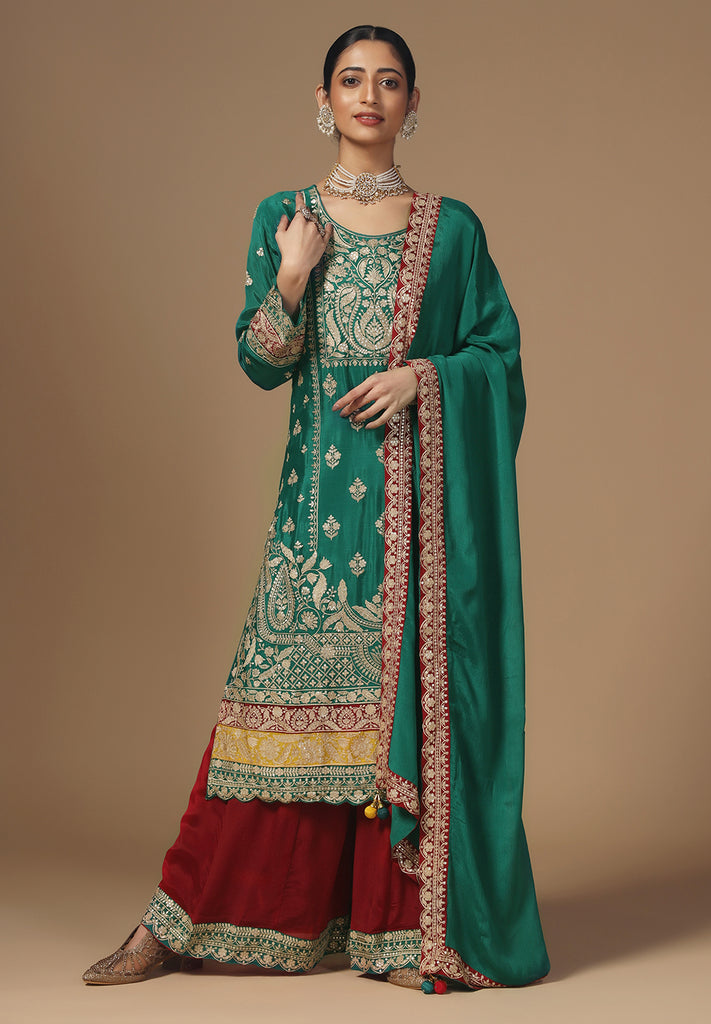 Elegance Crepe Sharara Suit