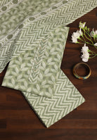 green cotton suit set