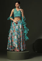 Buy Green Readymade Lehenga Set for Bride | Bombay Selections