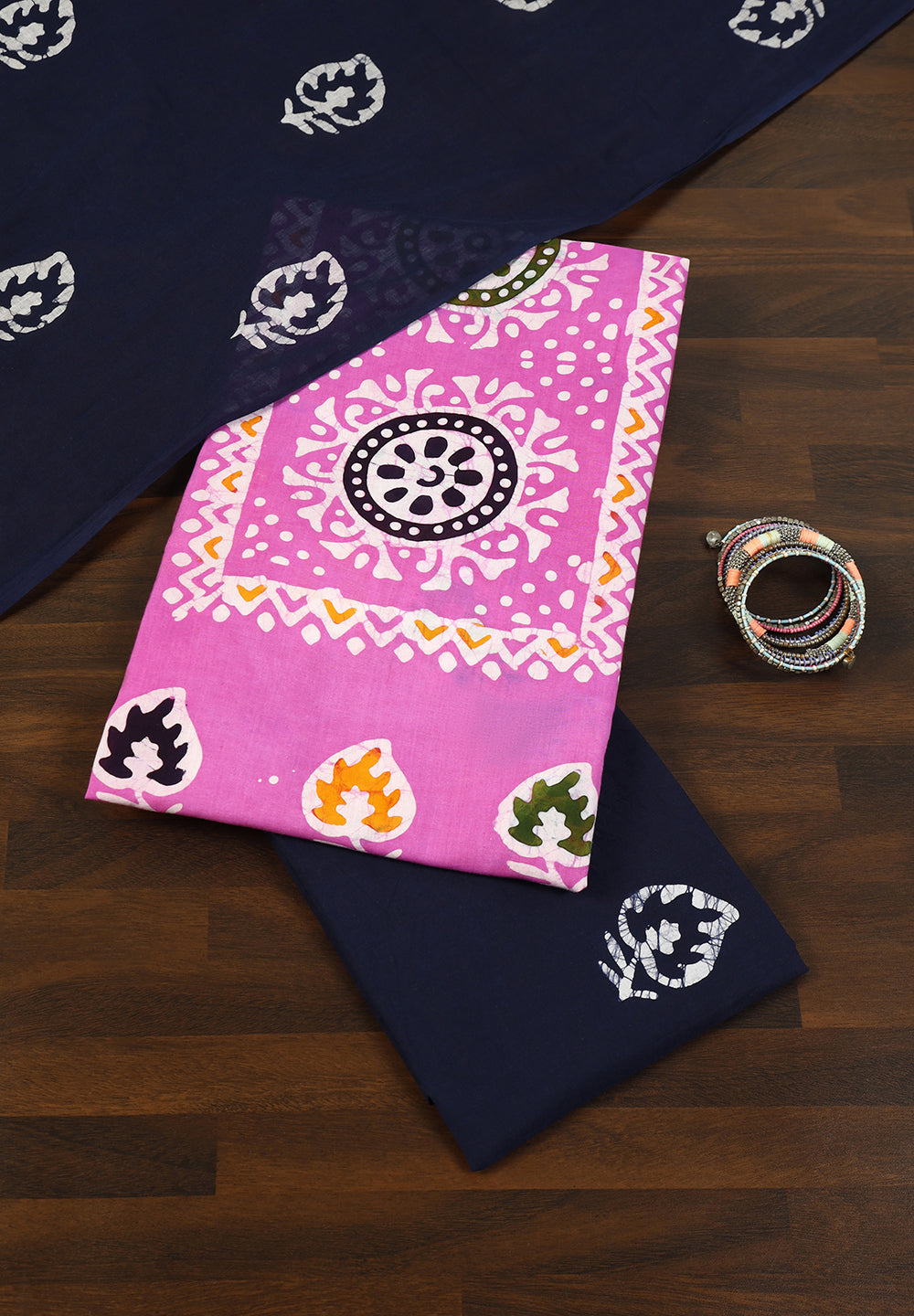 Batik Print Cotton Unstitched Suit Set