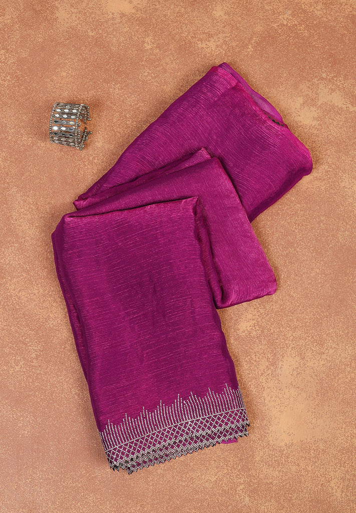 SWAROVSKI CUT WORK EMBROIDERY SAREE