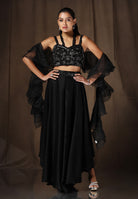 Readymade Black Sharara set For Women