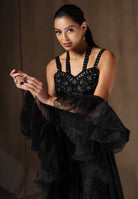 Readymade Black Sharara set For Women in india