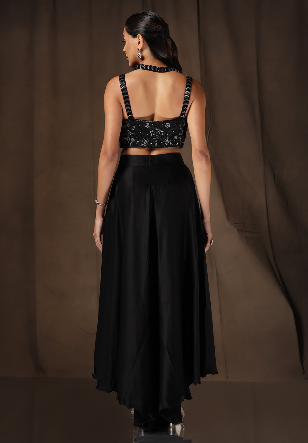 Affordable Readymade Black Sharara set For Women