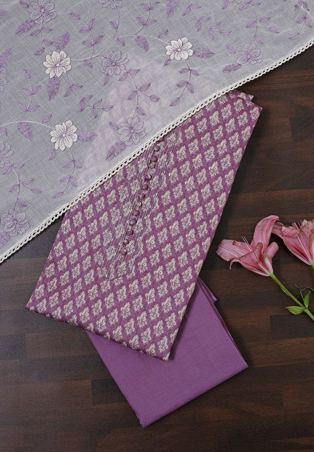 Effortless Style Meets Artisanal Print on Soft Cotton Suit