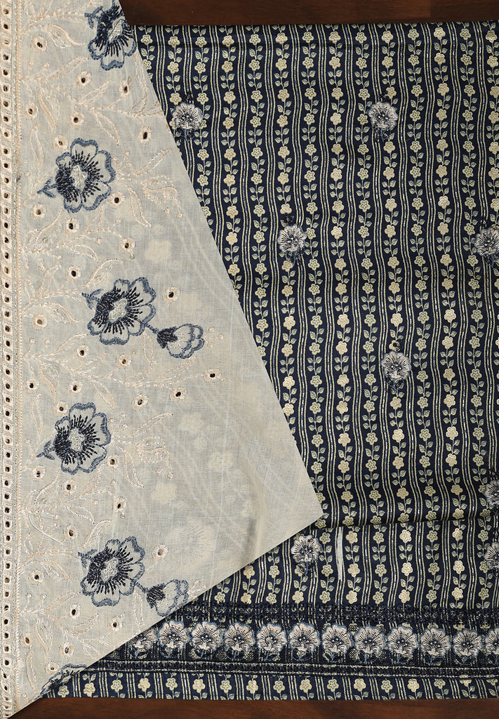 Latest Blue Cotton Print Suit | Bombay Selections