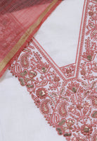 Hand Embroidery Unstitched Suit Fabric