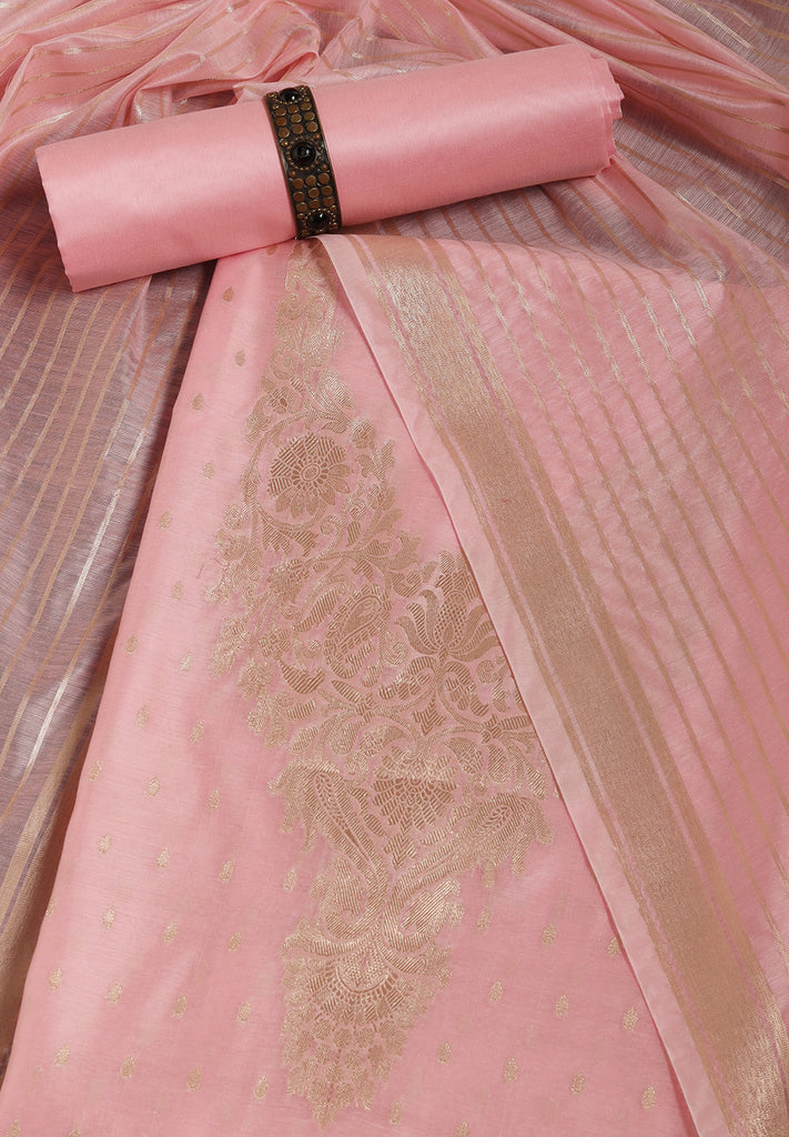 Pink Chanderi Fabric Suit for Women | Bombay Selections