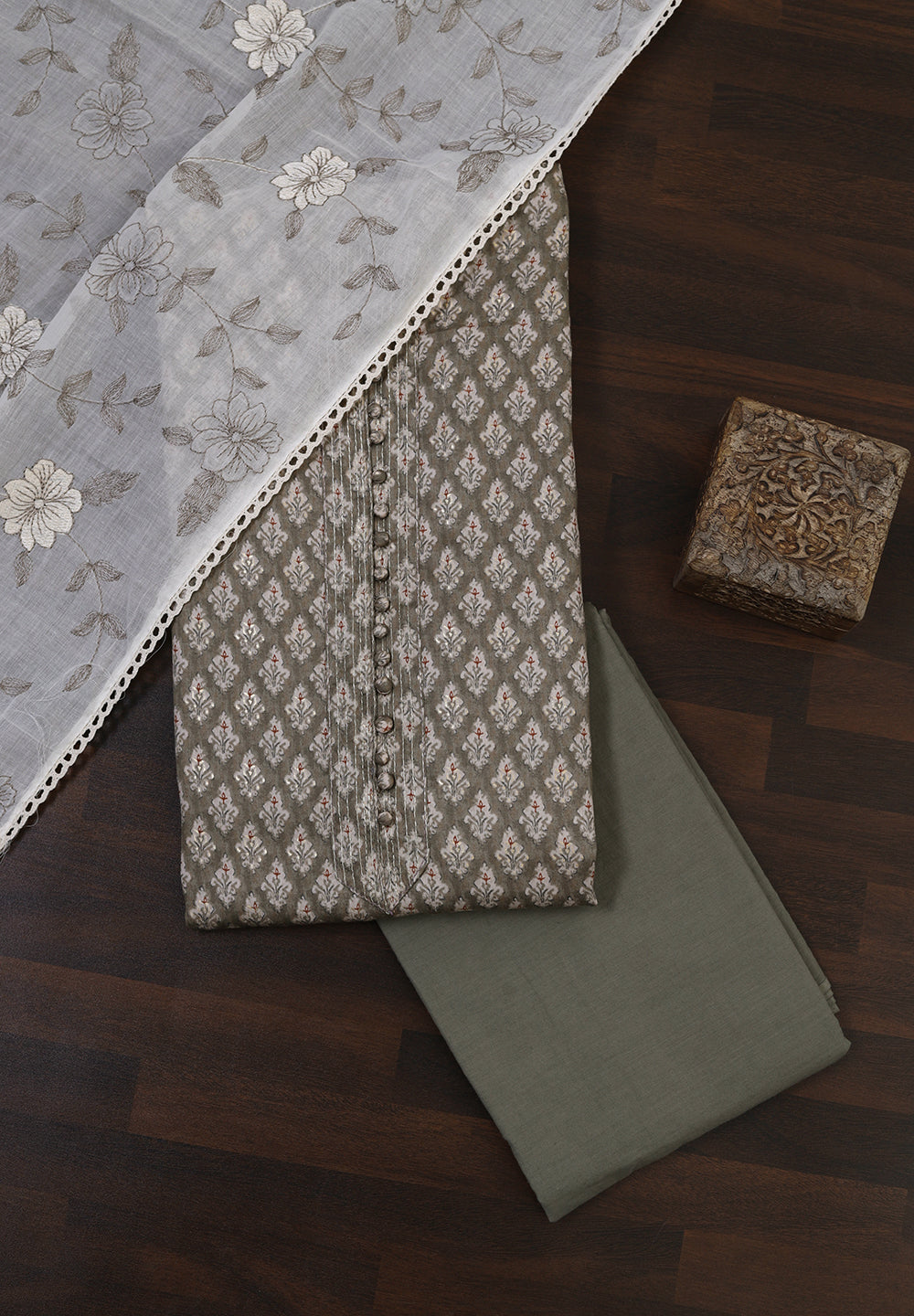 Effortless Style Meets Artisanal Print on Soft Cotton Suit