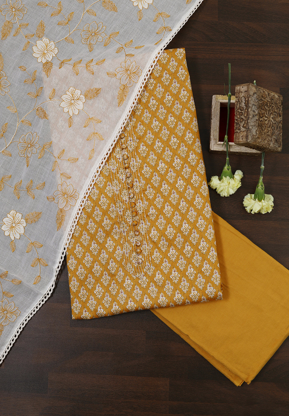 Effortless Style Meets Artisanal Print on Soft Cotton Suit