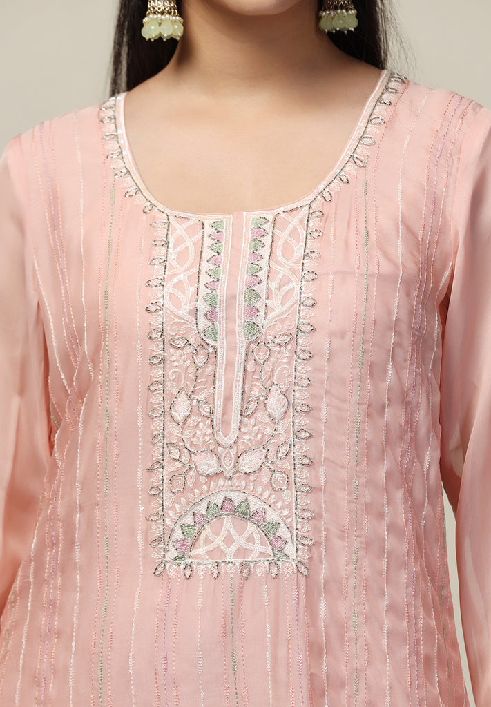 Buy Unstitched Organza suit Online | Bombay Selections