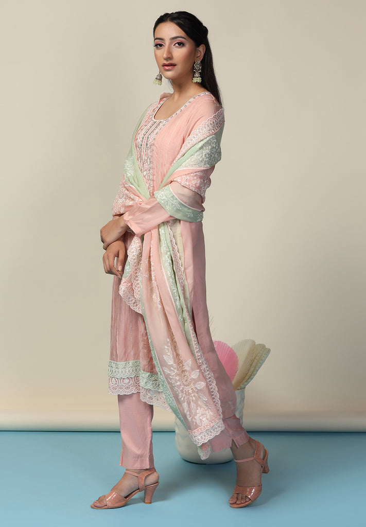 Get Unstitched Organza suit For Women Online | Bombay Selections