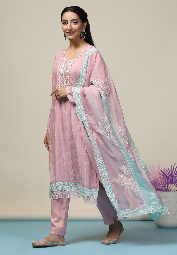 Buy Latest Unstitched Organza suit Online | Bombay Selections