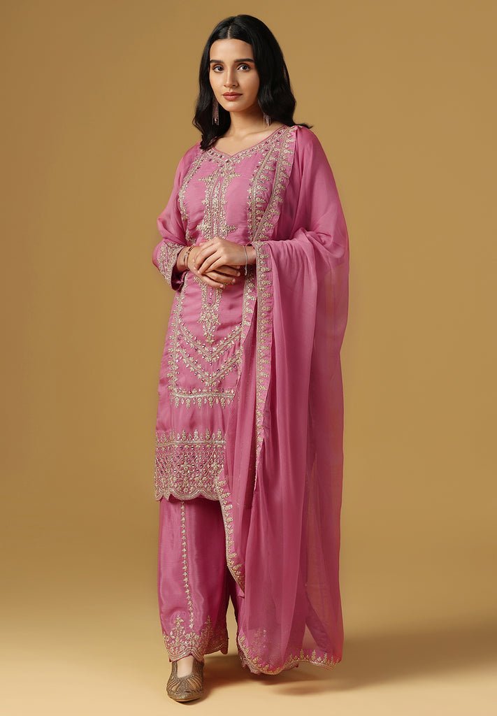 Elegance Uppada Silk Sharara Suit